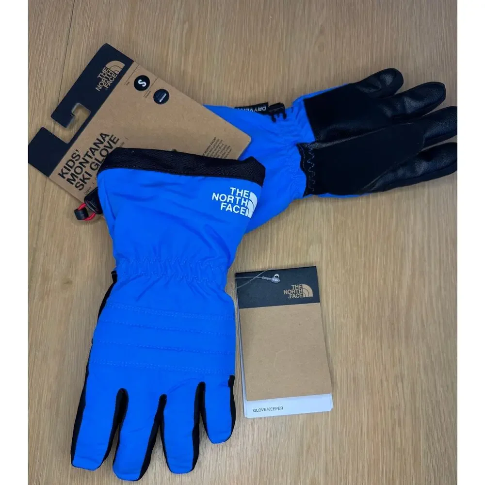 NWT The North Face Kids Montana Ski Glove Artic Blue Sz Small Winter Cold Gear